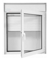 OSCILO BATENTE COM PERSIANA - Portas de PVC